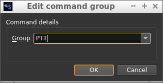 Main Window command group edit